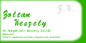 zoltan weszely business card