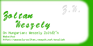 zoltan weszely business card